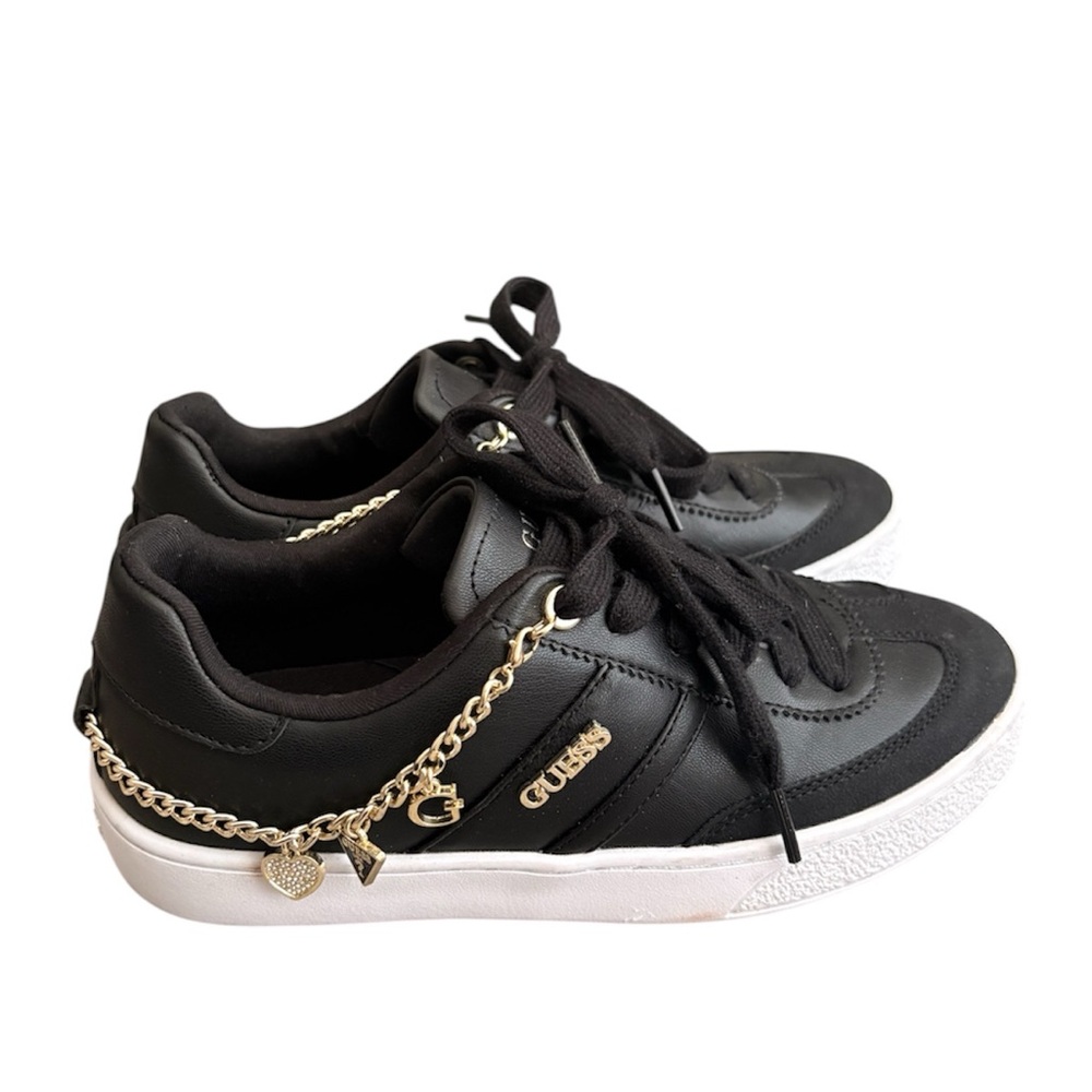 Black with Gold Guess Shoes 5.5